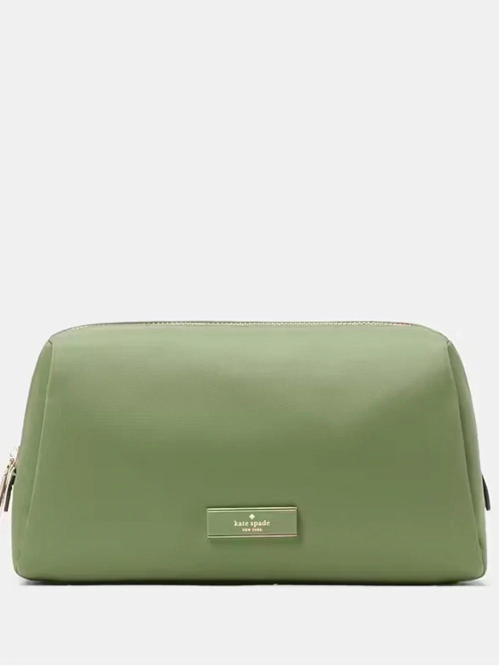 NWT Kate Spade Carter Nylon Cosmetic Pouch in Cedar Stand Green